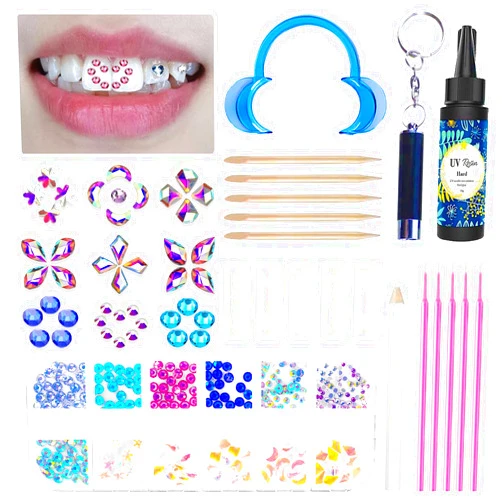 Jaailee Gems Kit, 210-Pieces Fashion Jewelry Gem Kit with Glue and Light, Home Diamond Gem Kit to Kepp Long Lasting Sparkle