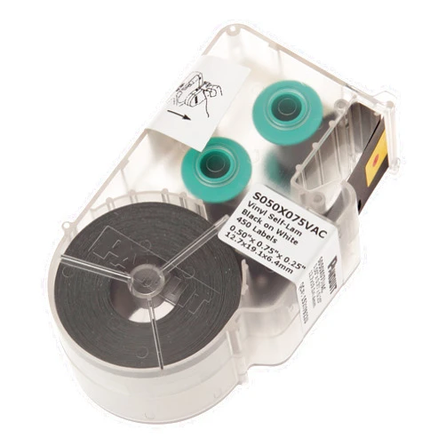 Panduit S100X125VAC P1 Cassette Self-Laminated Label, Vinyl, White 1.00 by 1.25-Inch