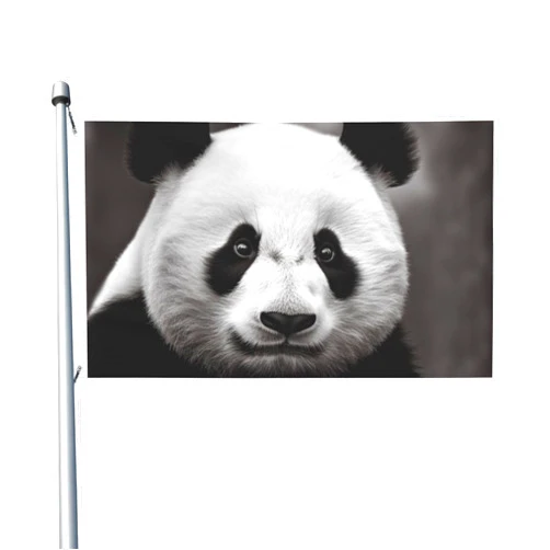 LHBWCVN Cute Black and White Panda Flag 3x5 FT Outdoor Garden Flag Double Sided Holiday Flag with Grommets Seasons Flag Yard Flags for Outside House Garden Decorations Holiday Banner Sign