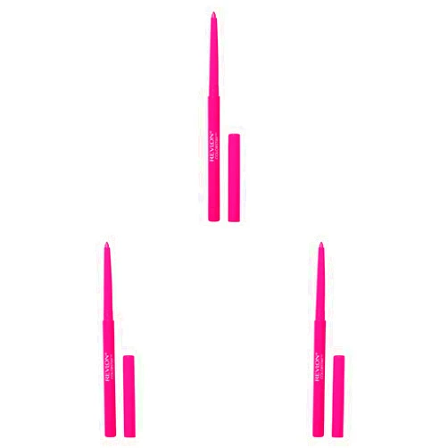 REVLON Lip Liner, Colorstay Face Makeup with Built-in-Sharpener, Longwear Rich Lip Colors, Smooth Application, 677 Fuchsia (Pack of 3)