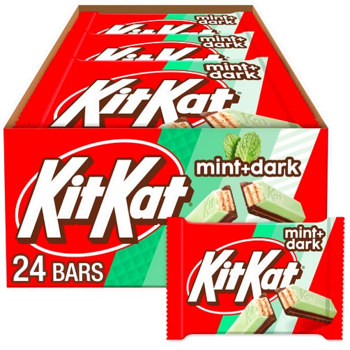 KIT KAT DUOS Dark Chocolate Mint Wafer Candy Bars, 1.5 oz (24 Count)