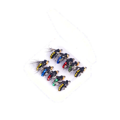 Tufeifrank Fly Fishing Lures Kit Fishing Fly,Fly Fishing Kit Fly Fishing Lures,Handmade Lures Assortment Kit Artificial Bait Hooks for Bass Trout Salmon Fishing,Suitable for Freshwater and Saltwater