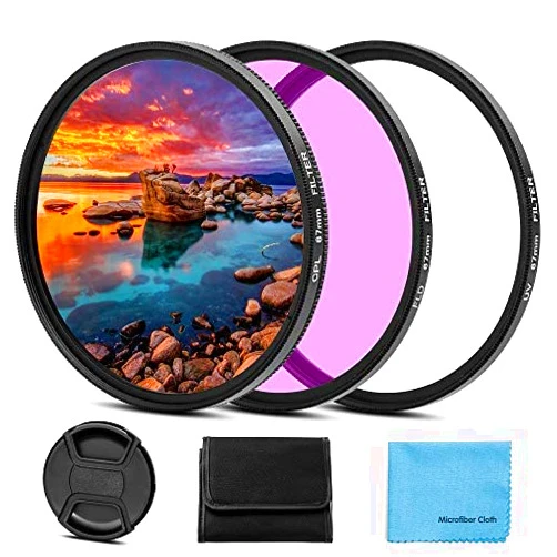 Sedremm 52mm Filter Kit Universal UV CPL FLD Filter Set UV Protection Filter Circular Polarizing Filter Fluorescent Filter with Lens Cap Replacement for Canon Nikon Sony Pentax Olympus Fuji Camera