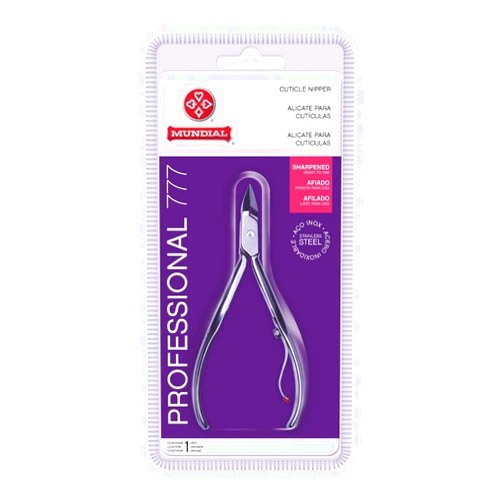 Mundial Cuticle Nipper MUNDIAL 777 Professional - Sharpened Nail Care Cuticle Trimmer for Manicure and Pedicure, Longer Stainless Steel Handle