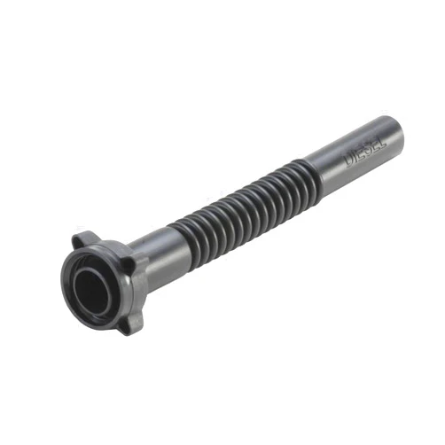 Hünersdorff Premium Diesel Outlet Pipe Flexible Black with Union Nut Spout Diameter 25 mm/Outlet Length 265 mm