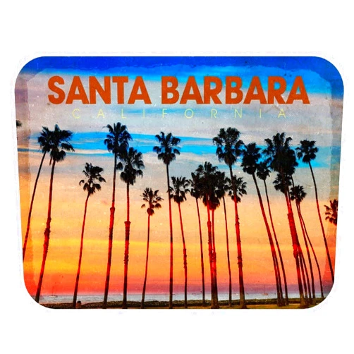 Saddle Mountain Souvenir Santa Barbara Beach Sunset Fridge Magnet