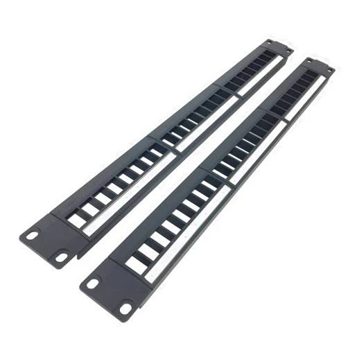 QiaoYoubang 2 Pack of 24 Port Blank Keystone Patch Panel-1U Rackmount or Wall Mount UTP Patch Panel for Keystone Jacks-19-inch Multimeadia Patch Panel