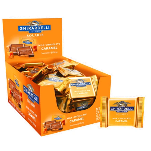 Ghirardelli Milk & Caramel Chocolate Squares, 0.53 Ounce, 50 count