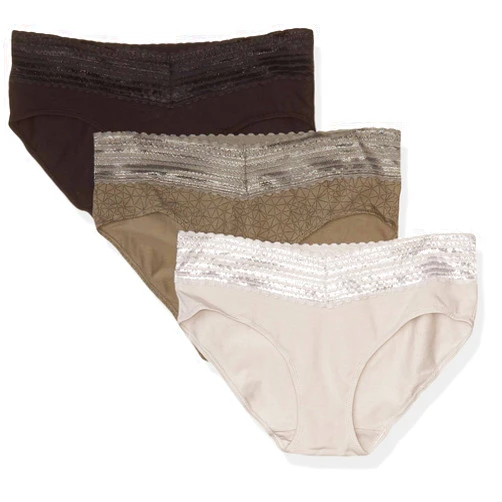 Warner's womens Blissful Benefits No Muffin 3 Pack Hipster Panties