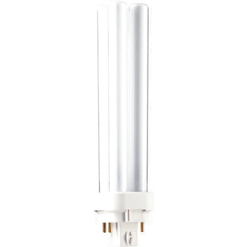Philips Compact Fluorescent PL-C Lamp, 18 Watts, 4-Pin, Neutral White, 10PK (383323)