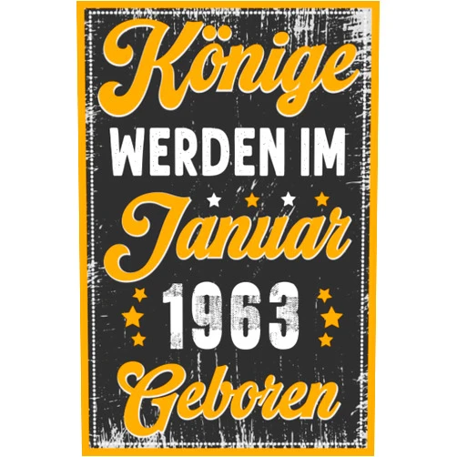 Eya kreatives Publizieren Könige Werden im Januar 1963 Geboren: Ideen für Geburtstagsgeschenke für Männer, die 1963 geboren wurden, Geschenke zum 60. Geburtstag, Ehemann, Vater, Bruder, Lustiges Notizbuch für Ihn.