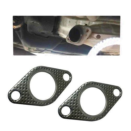 Luminuti 2 PCS Car Exhaust Gasket,1.5 Inch Reinforced High Temperature Gasket Exhaust Flange Gasket Car Accessories,Catalytic Converter Gasket,Exhaust Flange Gasket for Most Trucks Cars and SUVS