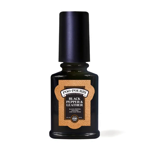 Poo-Pourri Poo~Pourri Before-You-Go Toilet Spray, Black Pepper Leather, Black Pepper + Leather + Oak Moss scent, 2 Fl Oz
