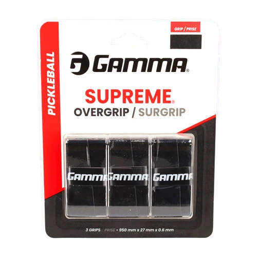 Gamma Pickleball Supreme Overgrip, Easy to Apply Grip Tape for Pickleball Paddles, Badminton, Squash, Padel Racquets, Replacement Tacky Over Wrap Bands, Multiple Color OG