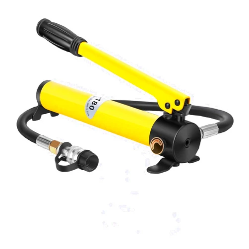 YESBETTER 10T Hydraulic Pump CP-180 Manual Hydraulic Hand Power Pack Pump Low Profile Cylinder Jack Compatible with Industrial Mini Hydraulic Cylinder for Machinery Shipbuilding Bridge Construction
