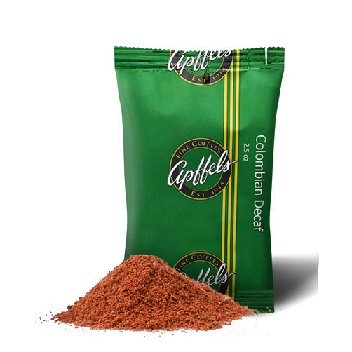 Apffels Colombian Decaf – Ground, Medium Roast, 100% Arabica Coffee (18 pack – 2.5 oz Each)
