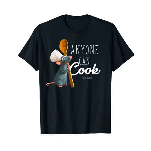 Disney Pixar Ratatouille Remy Anyone Can Cook Quote T-Shirt