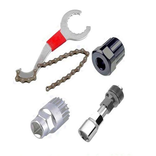 Zosenda Bike Repair Tool Set, Bicycle Freewheel Chain Whip/Bracket Remover/Freewheel Remover/Crank Puller Remover, 4 in 1 Pedal Wrench Maintenance Tools for Shimano Cassette Sprocket/MTB Gear