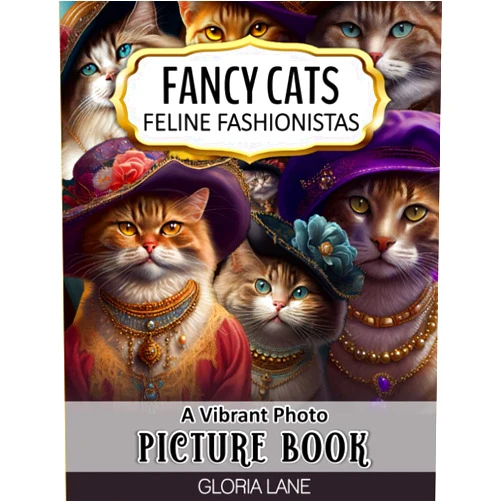 Gloria Lane Fancy Cats Feline Fashionistas a Vibrant Photo Picture Book: for Seniors with Alzheimer’s and Dementia, Captivating Portraits of Cats in Costumes with ... Photo Picture Books for Seniors Series)