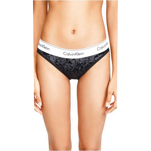 Calvin Klein Underwear Women's Modern Cotton Bikini Panties, Black, L