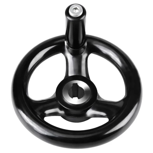 Yctze HighQuality 1PC 12x100mm Black Round 3-Spoke Hand Wheel for Lathe Milling Machines with 8mm Hand Wheel 4 Diameter with Set Screw