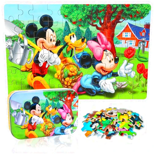 LELEMON Puzzles for Kids Ages 4-8,60 Piece Puzzles for Kids Ages 3-5,Jigsaw Puzzles Kids Puzzles in Metal Box,Educational Puzzle Games Puzzle Toys