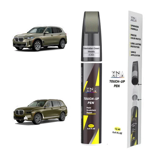 XNA Manhattan Green Metallic(C3D) for BMW Touch Up Paint, Car Scratch Remover for Nicks and Chips Repair, 2-In-1 Quick & Easy Fix Car Scratch Repair Kit with Exact Color-Matched