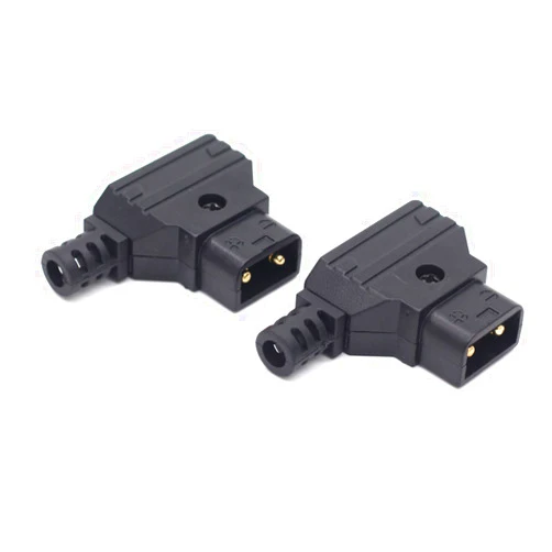 SZJELEN 2pcs Male D-Tap Connector Plug Kit Rewirable DIY Plug Injection Head for Camcorder Rig Power Cable V-Mount DSLR Anton Camera Battery (Male d-tap plug)