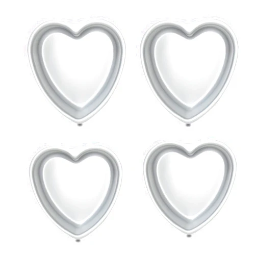 Kefyixc 8 × 2 Inch Heart-shaped cake pan set of 4, heart-shaped cake tin, aluminum, for weddings, parties, family and other occasions cake (8 x 2 Inch,Set of 4)