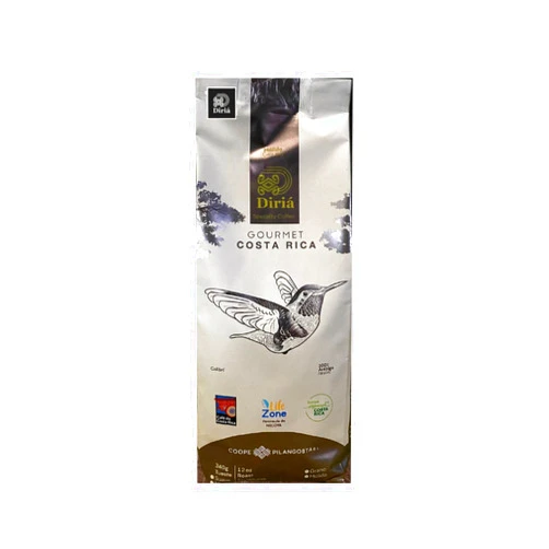 Diriá Specialty Coffee Café Diriá Gourmet Process, Premium Costa Rican Whole Bean Coffee, Beans from Blue Zone Nicoya, Notes of Nuts, Almonds, & Chocolate, 12 oz