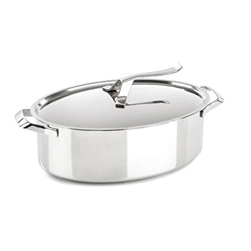 Barazzoni MY POT 160017000 Two-Handled Pot, Stainless Steel, Diameter: 12.6 x Height: 6.5 inches (32 x 24 x 16.5 cm), Oval Fish Casserole