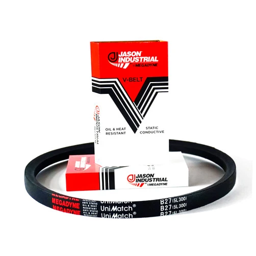 Jason Industrial Megadyne - Jason Industrial V Belt – B27-5L300 – (Pack of 1) – Wrapped V-Belt - 30 Inch Outside Length - 0.66 Inch Top Width – 0.41 Inch Thick