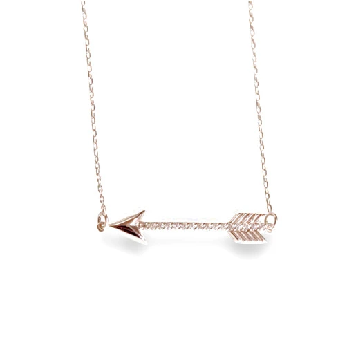 Aşık Accessories ASIK ACCESSORIES Black Widow Natasha Romanoff Arrow Necklace | 925 Sterling Silver Minimalist Pendant | Gift for Women