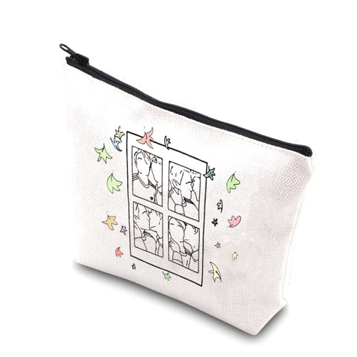 TSOTMO Heart Stopper Leaves Inspired Nick And Charlie Pride Gift Zipper Pouch Makeup Bag (leaves)