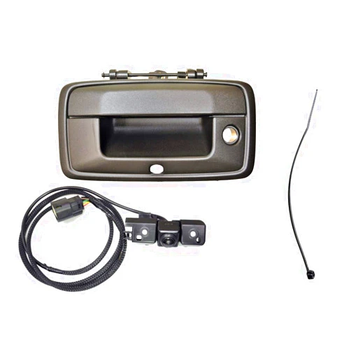 PT Auto Warehouse GM-3550A-BUC60 - Tailgate Handle with Park Assist Back Up Camera - without EZ Lift, Textured Back