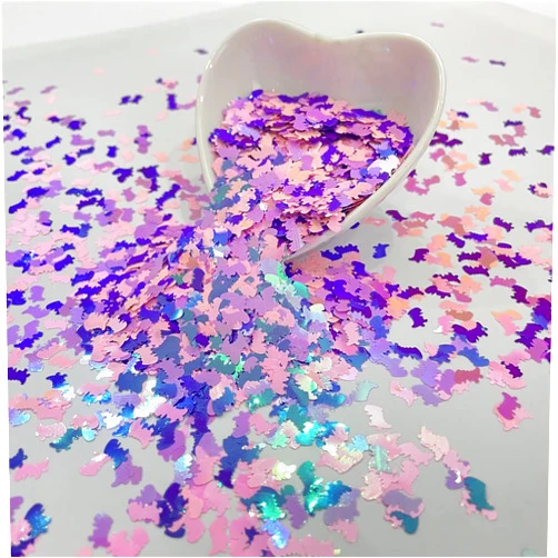 PrettyG 10 Grams/Pack - Pearl Iridescent Mixes Dinosaur Shape Glitter Sequins - Festival Rave Beauty Makeup Face Body Nail Craft Art Decoration