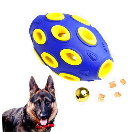 FONPOO Treat Dispensing Dog Toys - Squeaky Dog Toys for Aggressive Chewers - Tough Interactive Fetch Tennis Balls Toys for Medium Large Breed