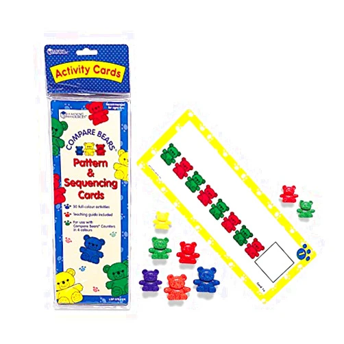 Learning Resources Three Bear Family Pattern Cards, Homeschool, Early Math Skill Learning, Bears Not Included, Ages 3+