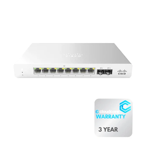 Cloud Care MS120-8-HW Meraki MS120-8 8 Port Cloud Managed Switch (MS120-8-HW) | Layer 2 Switch | Desktop or Wall Mountable | Stay Protected with Cloud Care's 3 Year Warranty (No Meraki License Included)