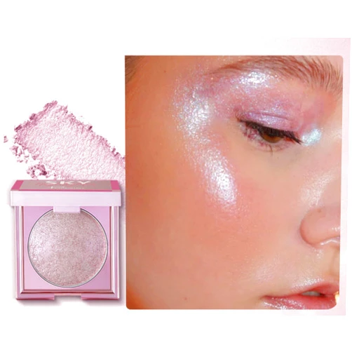 MAEPEOR Face Highlighter Palette 8 Colors Smooth Shimmer Highlighter Palette Longlasting Shiny Face Illuminator Highlighter Makeup (02 Gilt Purple)