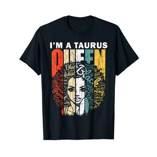 Taurus Black Girl Magic Apparel by RobustCreative Queen Taurus Gifts for Women Shirt - February May Bday T-Shirt