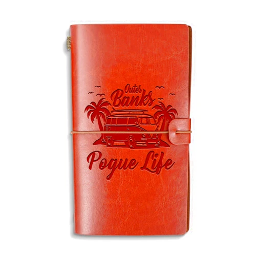 WHLBHG Outer Banks Pogue Life Leather Journal Notebook TV Show Gift Vintage Pogue Life Gift A6 Refillable Travel Writing Diary Notebook (Outer Banks Pogue LifeA6)