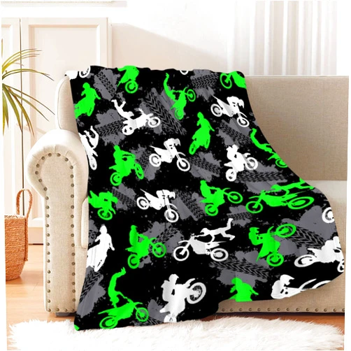 Cozybedket Dirt Bike Motorcycle Blanket Gifts for Boys Girls, Ultra Soft Dirt Bike Motorcycle Throw Blanket, Lightweight Motorcycle Stuff Warm Plush Throw Blankets for Couch 40