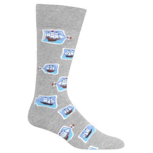 Hot Sox Men's Ships in a Bottle Socks