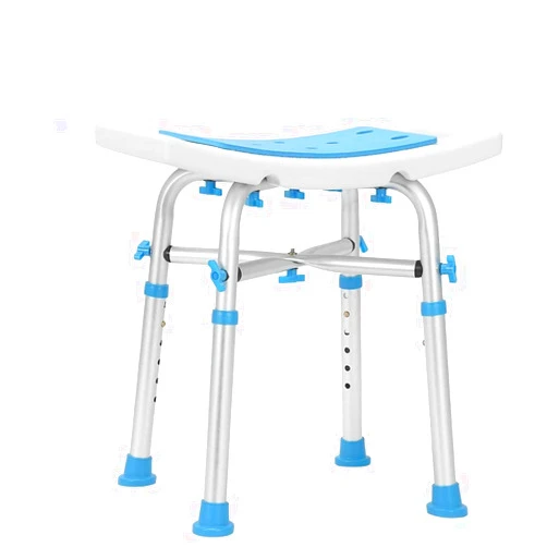 HEALTH LINE MASSAGE PRODUCTS FSA/HSA Eligible Heavy Duty Shower Stool 550lb Bath Seat Chair, Tool-Free Assembly Height Adjustable Padded Seat Bench for Seniors, Elderly, Disabled, Handicap