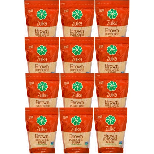 BakingGoods NEW All Natural Zulka Brown Pure Cane Sugar-1 lb. (12)