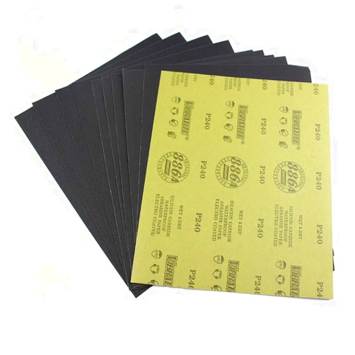 MAXMAN Sandpaper Sheets, 240 Grit Dry Wet Sand Paper, 9 x 11 Inch,Silicon Carbide, for Wood Furniture Finishing,Metal Sanding and Automotive Polishing,10 -Sheet