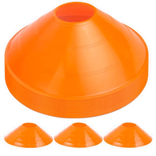 OMYOPY 20 PCS Reusable Disc Cones Agility Soccer Cones, Flexible Training Cones Sports Cones for Football, Basketball, Kids, Sports, Field Cone Markers and Other Sports and Games