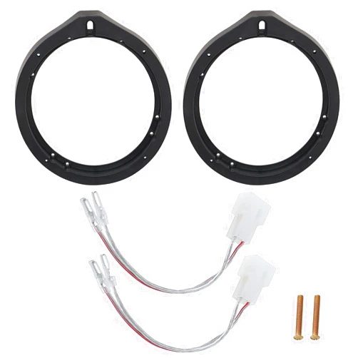RED WOLF Front Rear Door Speaker Adapter + Wiring Harness for 2008-2013 Honda Civic Accord CRV, Acura 2005-2019 Aftermarket 6.5