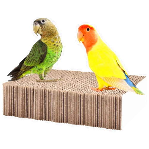 KATUMO Parrot Toys, 7 Inch Conure Shredder Foraging Toys Bird Perch Stand Cardboard Cockatiel Chew Toys for Parakeet Canary Conure Mynah Small Parrots